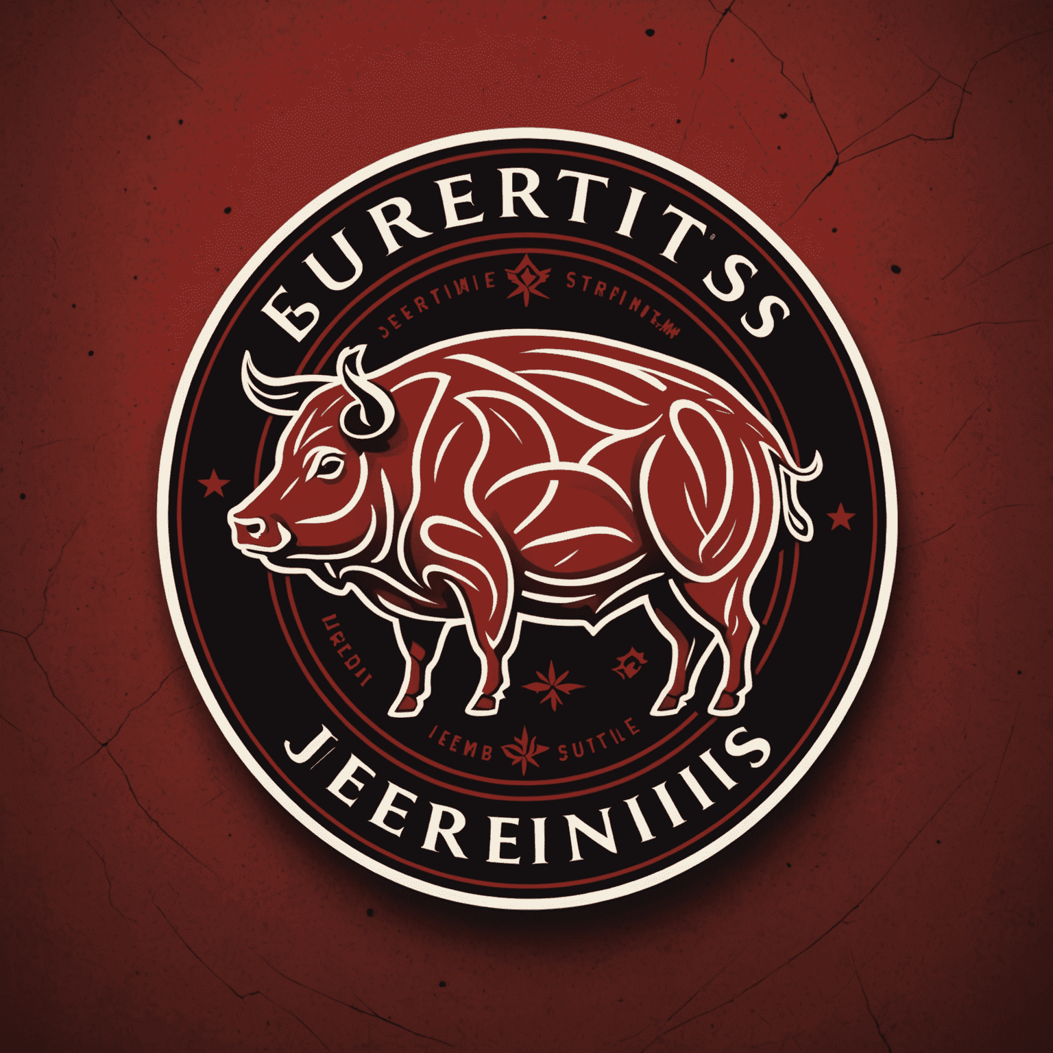 Jerenis logo featuring a stylized meat cut icon in red and black