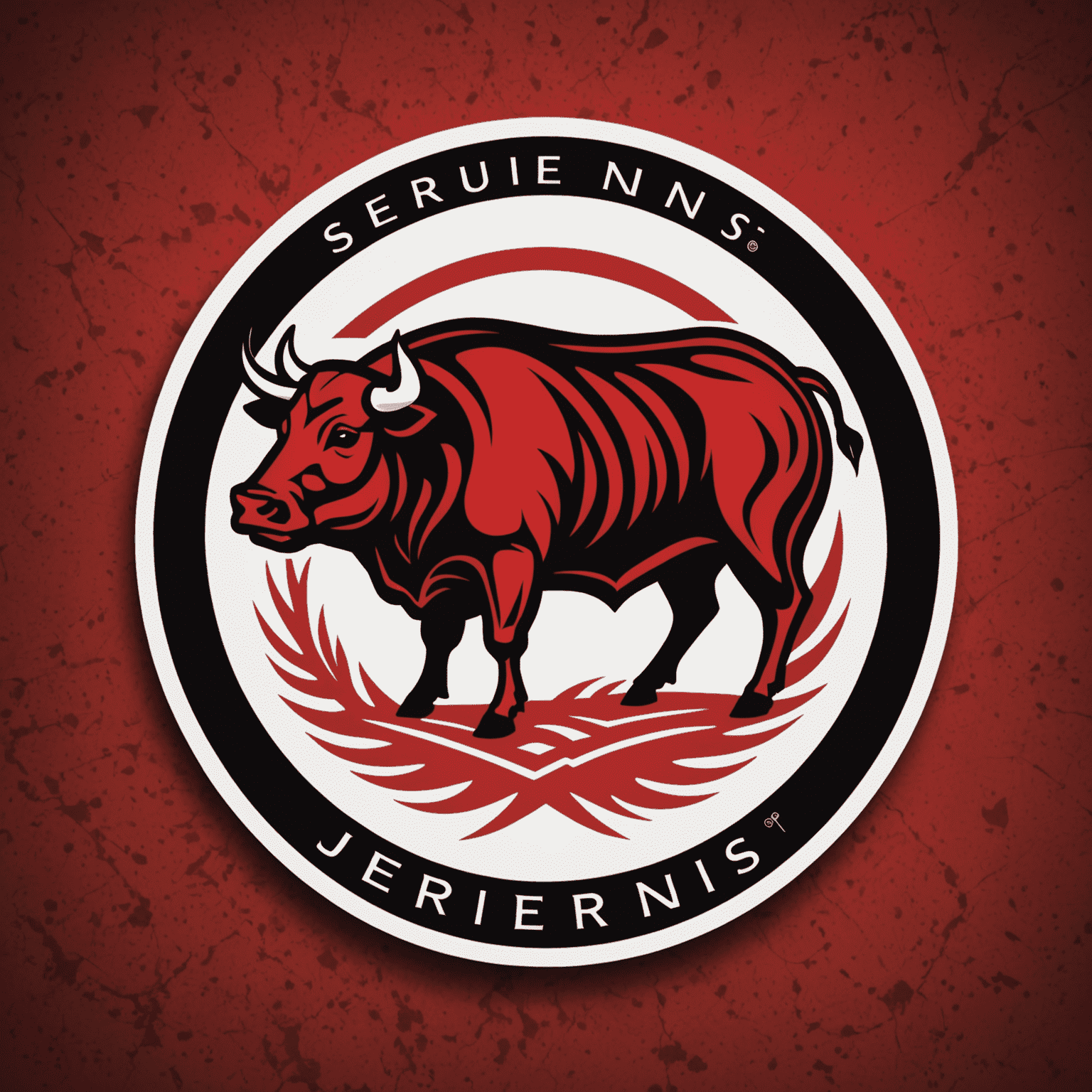 Jerenis logo featuring a stylized meat cut icon in red and black